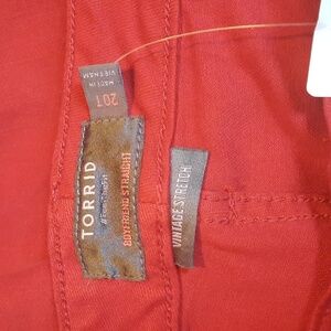 Torrid boyfriend straight vintage red stretch jeans size 20T
